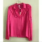 Anthropologie Lara Ruffled Blouse new size XS new nwt pink color