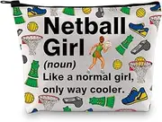 XYANFA Netball Girl Cosmetic Bag, Player Survival Kit, Sports Lover Zipper Pouch, Fashion