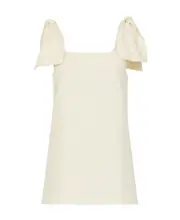 Chloé Bow-Strapped Square-Neck Tank Top FR36,FR38,FR40 Nude