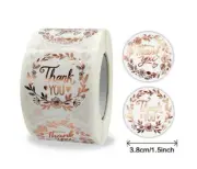 500pcs 3.8cm Fancy Floral Assorted Rose Gold 'Thank you' Stickers Labels Gift...