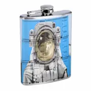 Astronaut Em3 8oz Stainless Steel Flask Drinking Whiskey Liquor