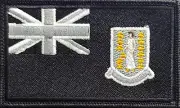 British Virgin Islands Flag Patch W/ VELCRO® Brand Fastener Black & Gray Version