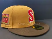 EXCLUSIVE SEATTLE MARINERS FITTED HAT PANAMA TAN RED UV 40TH PATCH CLUB 7 1/2
