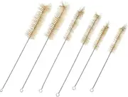 Veemoon 6pcs Test Tube Cleaning Brushes Nylon Plastic Handles Soft Dense Bristles for Efficient Cleaning of Laboratory Equipment Household Use Space Saving Design with Hanging Loops