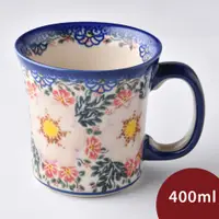 在飛比找PChome24h購物優惠-波蘭陶 映雪紅梅系列 寬口馬克杯 400ml 波蘭手工製