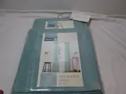 Casual Home BY Target Seafoam Blue Stripe Sheer Window Panel Pair 54"x84" NEW