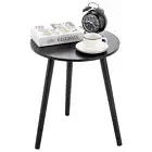 Apicizon Black Round Side Table Black End Table for Small Spaces Simple Night...