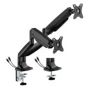 Brateck Heavy-Duty Mechanical Spring Monitor Arm with USB Ports