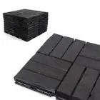 3rd Street Inn Deck Tiles - Interlocking Acacia Patio Tiles - Blue Bayou Finish