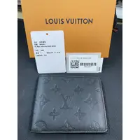 在飛比找蝦皮購物優惠-LV全新正品專櫃購入 黑色男用短夾 Louis Vuitto