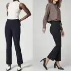 $128 SPANX POLISHED KICK FLARE PANTS CLASSIC NAVY SZ S