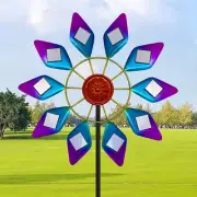 Sunglasses Wind Spinner Special Mirrors Kinetic Outdoor Sculpture Art Decoration