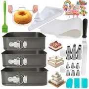 193Pcs Cake Decorating Kit Rotating Baking Flower Icing Nozzles Piping Tool