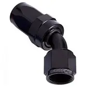 Aeroflow 100 Series Swivel Taper 45° Hose End -16AN, AF102-16BLK