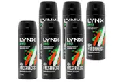 6 x Lynx 106g 48HR Africa Scent Spray Deoderant