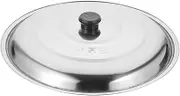 MAGICLULU Pan Lid 35cm Stainless Steel Frying Pot Cover With Round Knob Handle - Anti-Scald Skillet Wok Lid for Cooking