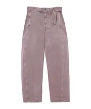 Lemaire Twisted Belted Straight Leg Jeans XXS,S,M DENIM SNOW MAUVE