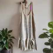 Moda International Crocheted Knit Sleeveless Razorback Lined Dress Size M NWT