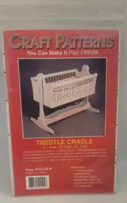 Craft Patterns You Can Make It Plan #Y2104 Trestle Cradle ~ Woodworking