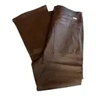 Daze Womens Sundaze Leather Look Pants~Size 32~Coated Espresso Jeans~Stitch Fix