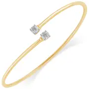 Cuff Bangle with 0.30ct of Laboratory Grown Diamonds in 9kt Yellow Gold