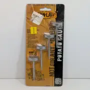Man Laws Potato Gauge Set of 4 Temperature Thermometer Grill BBQ Glow Dial NEW