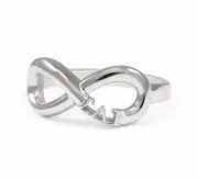 Sigma Lambda Gamma Sterling Silver Infinity Ring