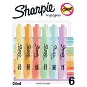 Sharpie Tank Highlighters 6 Pack Pastel