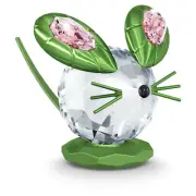 Swarovski Mouse Dulcis Green Crystal Figurine #5619214 New in Box $195 4 inch