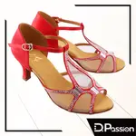【D.PASSION美佳莉】拉丁 國標舞鞋 11032 紅緞 2.5吋