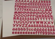 Creative Memories Lot of 2 LETTERS, LARGE Marshmallow/Flamingo Sassy ABC/123