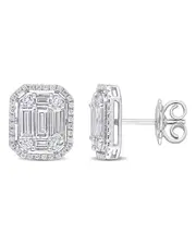 14K 1.50 ct. tw. Diamond Cluster Earrings
