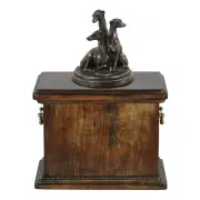 Whippet wooden urn with a statuette Art-Dog