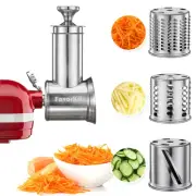 Slicer Shredder Attachment for KitchenAid Mixers, Stainless Steel Cheese Grat...