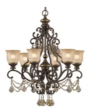 Crystorama 6-Light Norwalk Chandelier Hand Cut Crystal
