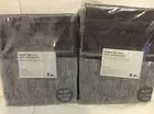 West Elm 2 Belgian Flax Linen Velvet Colorblock Curtains 48x96 Slate & Pewter