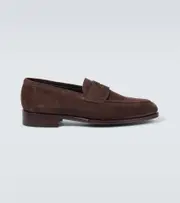 [George Cleverley] George Cleverley Bradley II suede penny loafers AU 7 brown