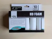 Axus Decor 4" inch / 10cm Mini White HD Roller Foam Sleeve 10 pack