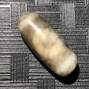 Magic Tibetan Old Agate Dragon Skin 1Eye Peak Totem dZi Bead 12*29mm N022