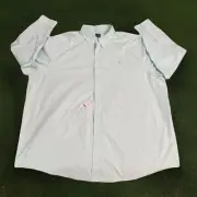 Mens Brooks Brothers Oxford Button Up Shirt 4XLT-Tall Cloud Blue Non Iron