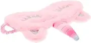 PEPLAYTAL Pink Unicorn Plush Eye Mask Fluffy Night Blindfold for Lightweight Comfortable Sleep for Travel Naps and Work
