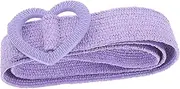 [CALLARON] Heart Shaped Buckle Elastic Waist Belt for Women Braided Waistband for Skirts Casual Outfits Chic Woven Occasions