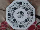 12" Marble Coffee Table side Table Top Malachite Stones Inlay home decor room