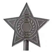 Small Star Tree Topper in punched Black Tin - SALE
