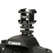 Aluminium Camera Hot Shoe Mount Adapter Video Triple Cold Shoe Bracket Lights n