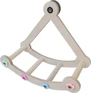 Bird Swings for Parrots - Rotating Safe Wooden Natural Hammock | Perch Bird Toys, Pet Parrot Cage Accessories Wood Swing for Parakeet, Cockatiel