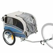 Bicycle Pull-Behind 2-in-1 Pet Trailer and Carrier Stroller