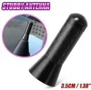 Black 3.5cm 1.38" Carbon Fiber Mini Screw Short Stubby Antenna Aerial Universal- (for: Chevrolet)