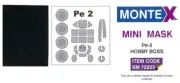 Montex 1/72 PETLYAKOV Pe-2 CANOPY & WHEELS PAINT MASK Hobby Boss