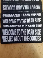"WELCOME TO THE DARK SIDE" Embroidered patch sew or iron on FREE SHIP!